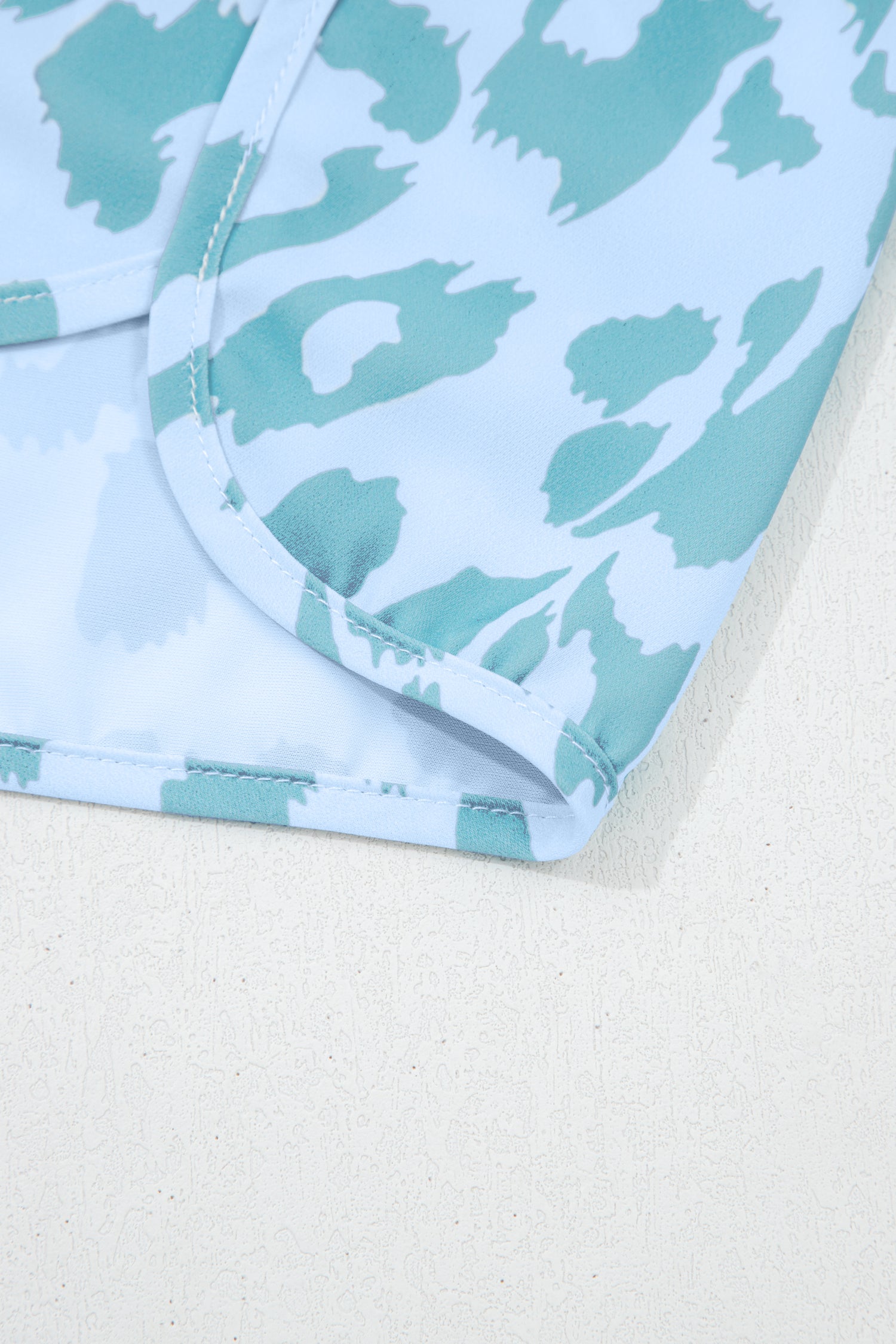 Beau Blue Leopard High Waisted Athletic Shorts