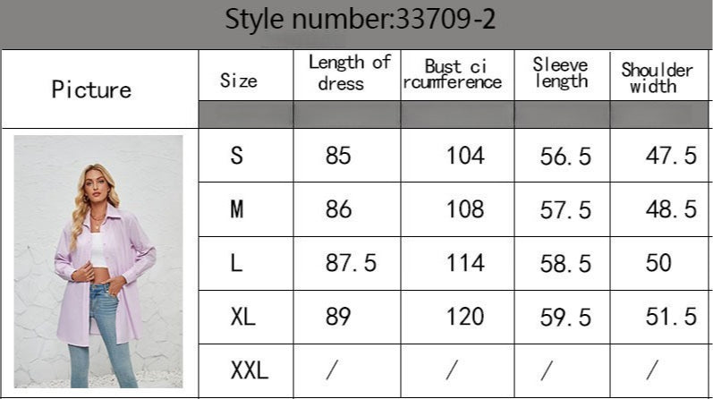 Women Jacket Solid Color Fashion Casual Long Sleeve Shirt Women