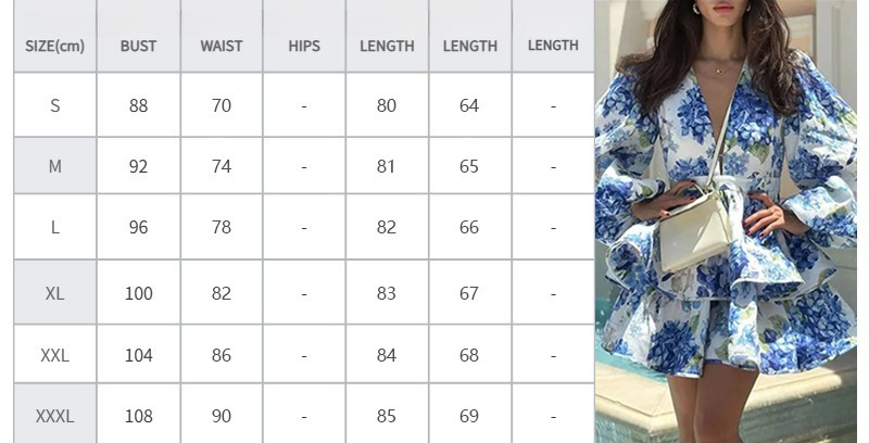 Women's Elegant Fashion V-neck Bubble Sleeve Ruffle Edge Dress