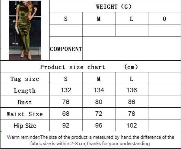Women Sleeveless Velvet Side Split Slim Hip Wrap Dress