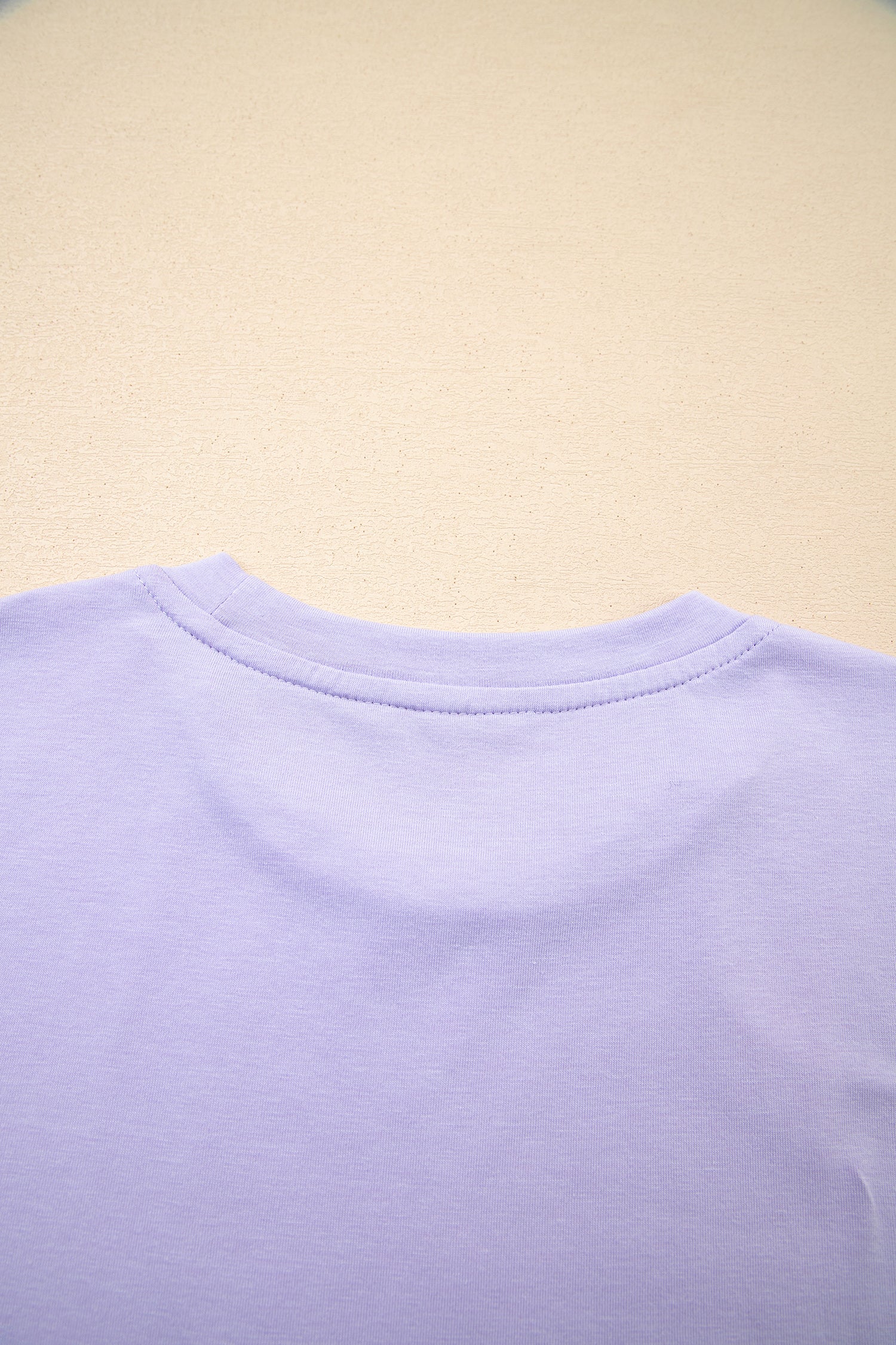 Bright Green Casual Plain Crew Neck Tee