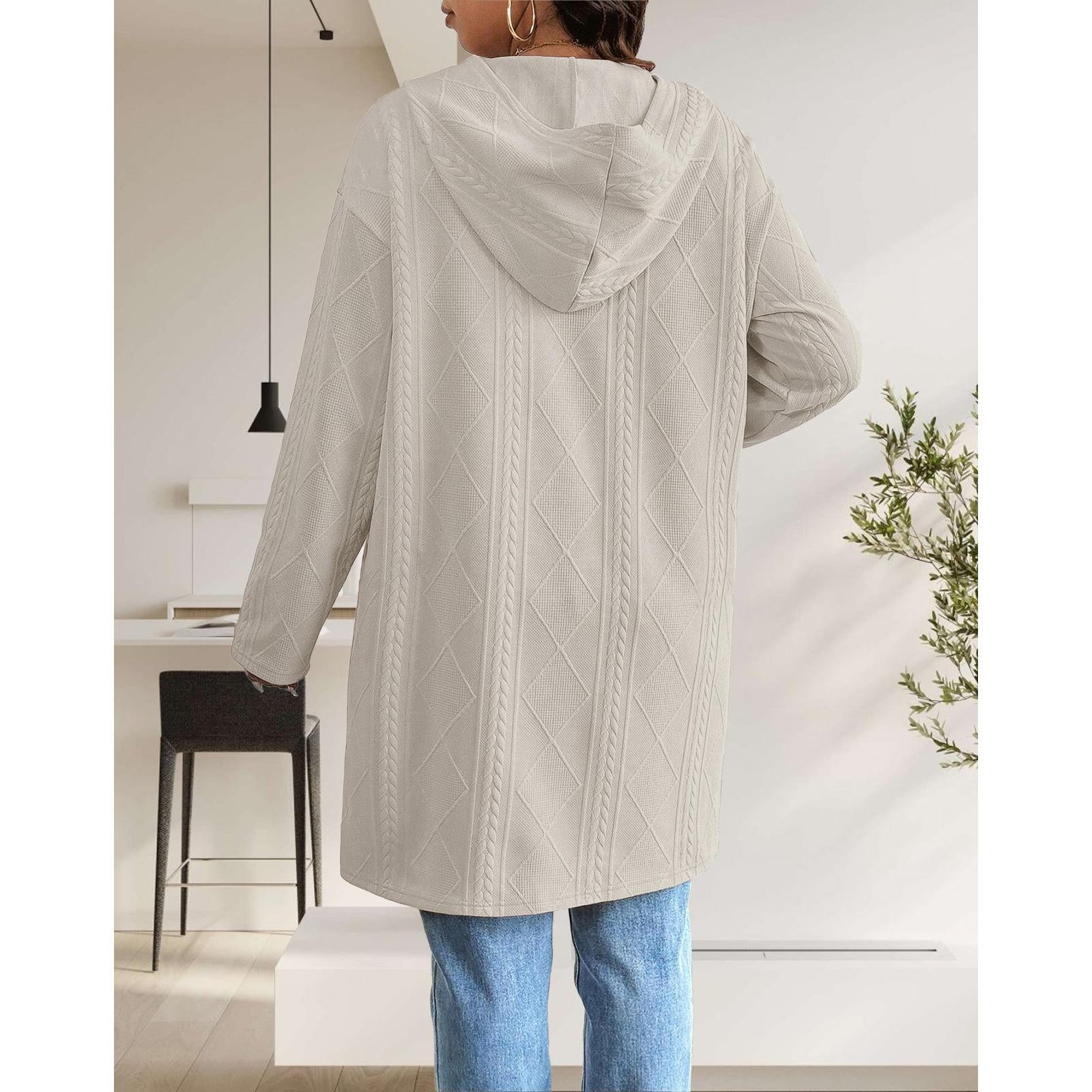 Long Cardigan for Women Lightweight Open Front with Pockets Oversized Cardigan for Women, Soft Knit, Casual Fall Clothes, Layering Piece for Fall, Winter & Office Wear Knitwear Womenswear