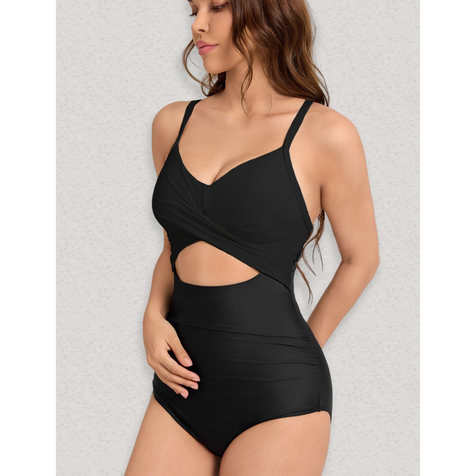 Women's One Piece Swimsuits Tummy Control Cutout High Waisted