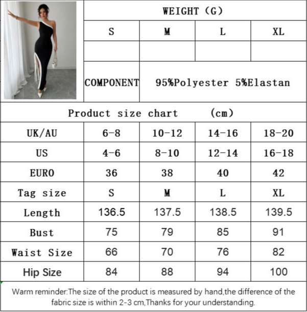 Women Sexy Dress Summer Contrasting Slit Dress