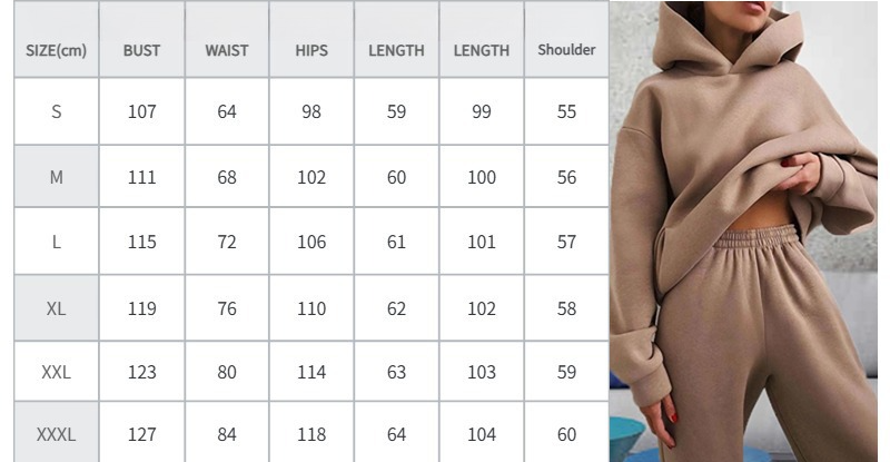 Women Fashion Casual Sports Solid Color Hooded Set