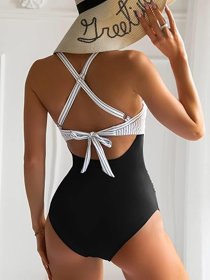 Women's One Piece Swimsuits Tummy Control Cutout High Waisted