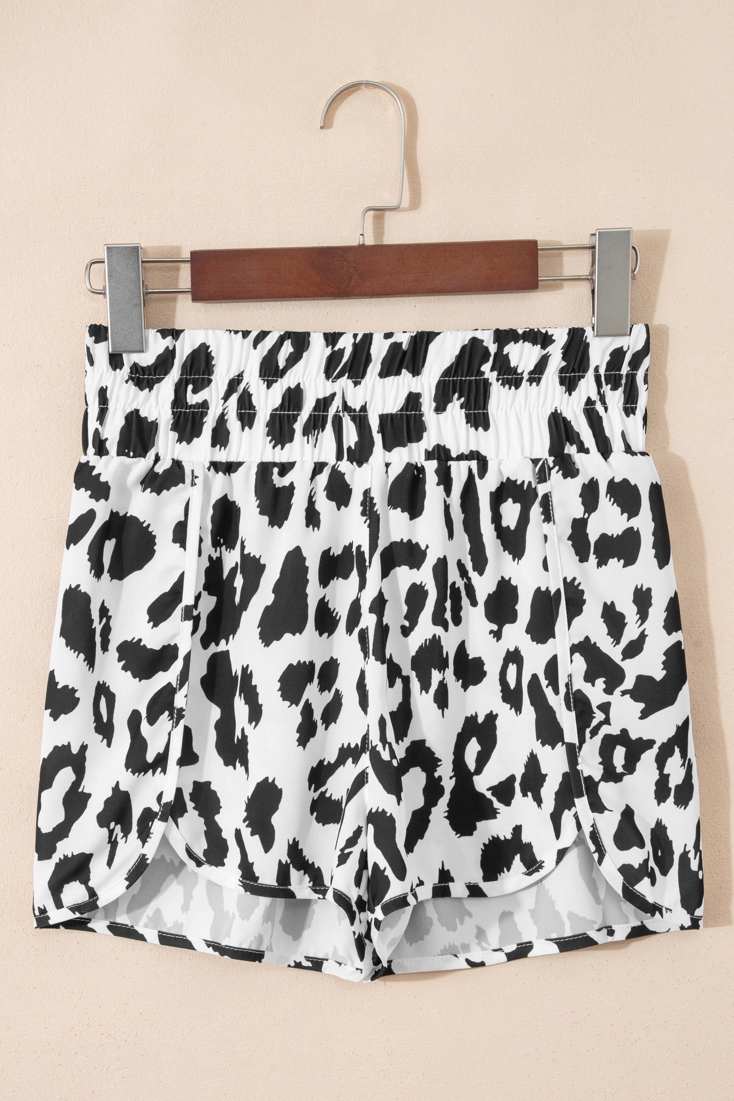 Beau Blue Leopard High Waisted Athletic Shorts