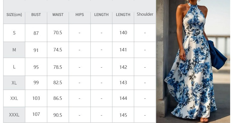 Women's Elegant Sexy Print Long Slim Fit Dress